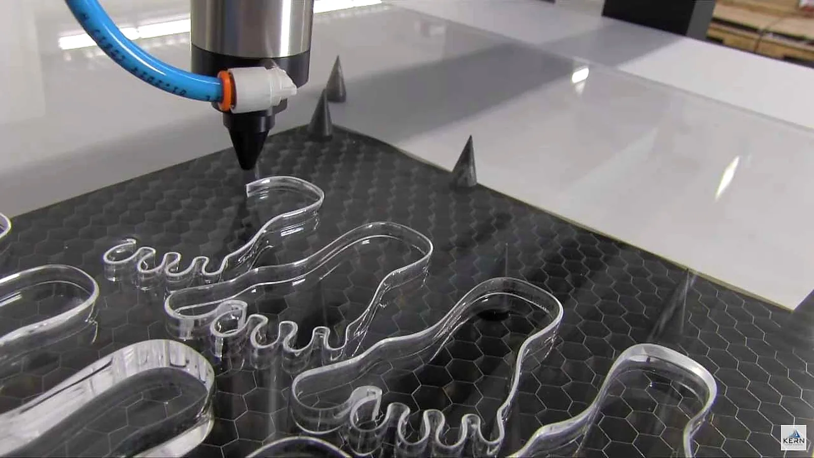 Precision laser cutting of acrylic in our Riyadh workshop
