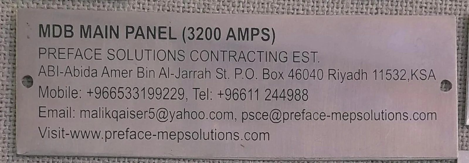 Riyadh laser fabrication project